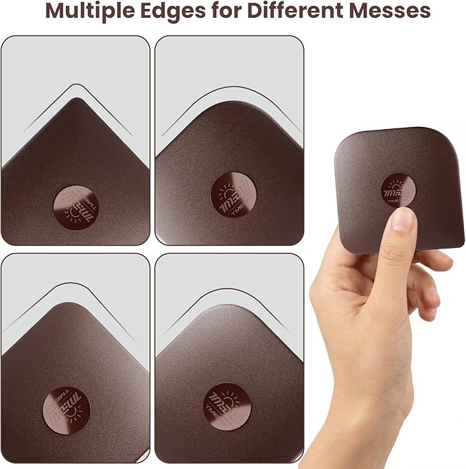 Pan Scraper, 5 Pcs Pot Scraper, Pan Scraper Plastic, Multifunctional Scraper Tool for Kitchen, Non-Slip, Food Safe, High Heat Resistant