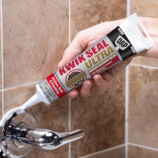 Kwik Seal Ultra Advanced Kitchen and Bath Siliconized Sealant, White, 5.5 Oz (7079818914)