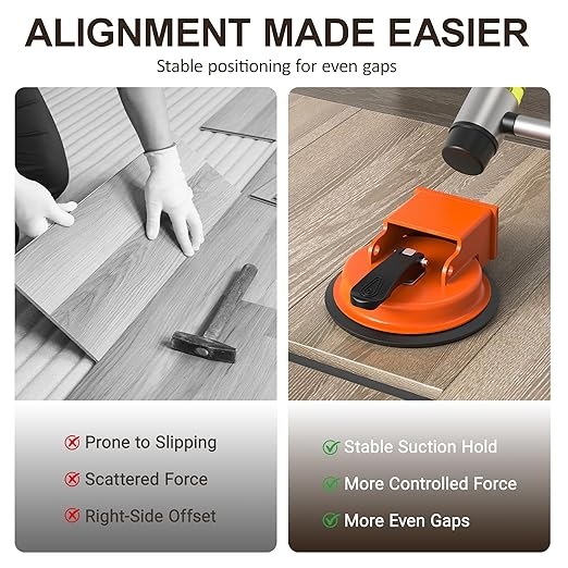 Floor Gap Fixer Tool, 2026 New Heavy Duty Floor Gap Fixer Tool, Enhanced Vacuum Suction Cup, Flooring Gap Repair Tool for Laminate, Vinyl, Wood & Tile Flooring (Green)