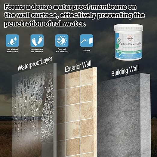 Invisible Waterproof Agent,Transparent Waterproof Coating,Polyurethane Coating for Roofs, Walls, Bathroom, Shower, Window Sills, Indoor & Outdoor(17Fl OZ)