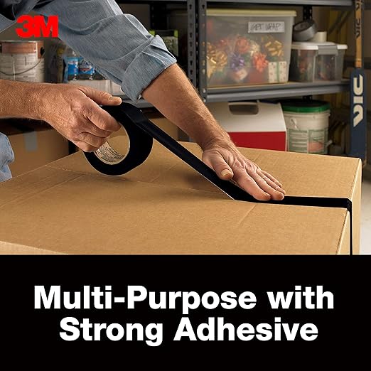 3M Multi-Use Colored Duct Tape, Black, 3920-BK, 1.88 Inches by 20 Yards, 1 Roll (Pack of 2)