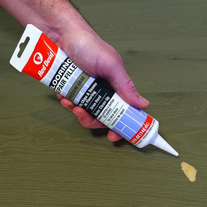 Red Devil 056050 Flooring Repair Filler, 5 oz., Medium Gray, 4 Pack