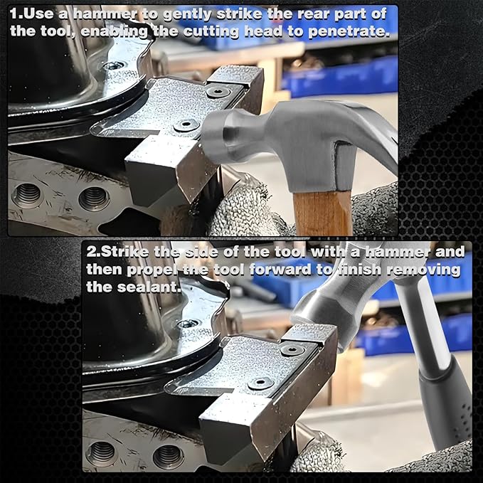 Car Engine Transmissions Oil Pan Separator Tool Sealant Removal Tool, Gasket Remover Scraper Metal Automotive Accessories Fit for Most Vehicles Car Repair