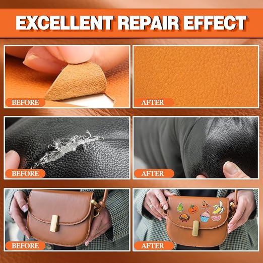 Leather Glue Clear 60ml – Heavy Duty, Flexible & Waterproof Leather Repair Adhesive for Shoes, Jackets, Handbags, Purses, Sofa, Furniture & Car Seats