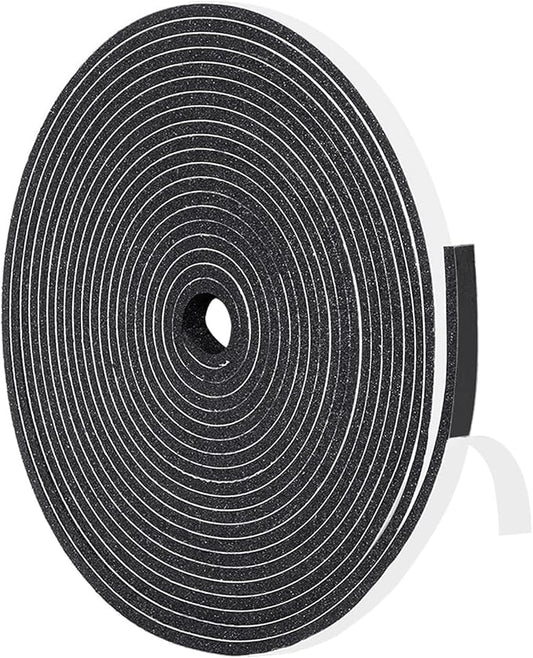 Yotache Weather Stripping Door Seal Strip 1/4" x1/8", Better Adhesive Foam Insulation Seal Tape for Door Jamb Frame, Windows, 26Ft Length