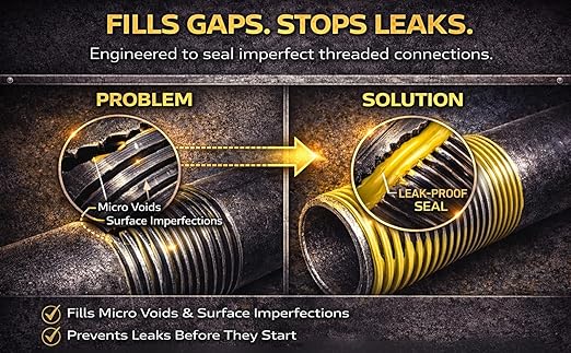 Black Swan All Purpose Pipe Dope, Pro-Grade Pipe Thread Sealant, Soft-Set, High Viscosity, Low Odor, for All Piping Types, Especially Formulated for Use on Natural Gas Lines, Yellow, 1 fl. oz. Tube