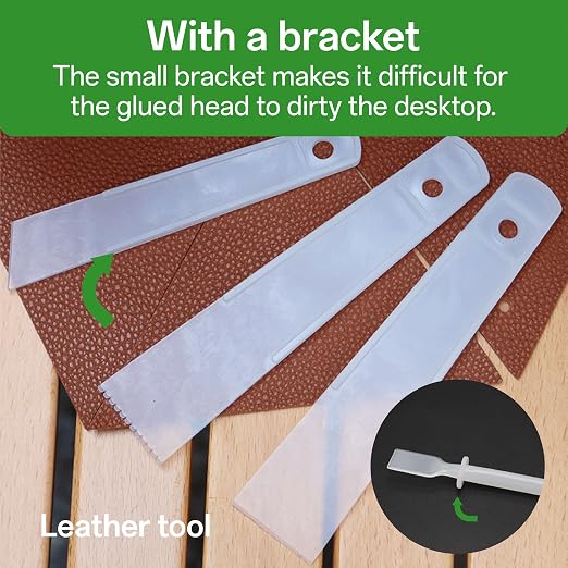 Glue Spreader Applicator Tool - Flexible Plastic Smear Stick for Leather & Woodworking, Easy-Clean Professional Crafting Brush, Perfect for DIY, Glue Brush and Adhesive Application 5PCS