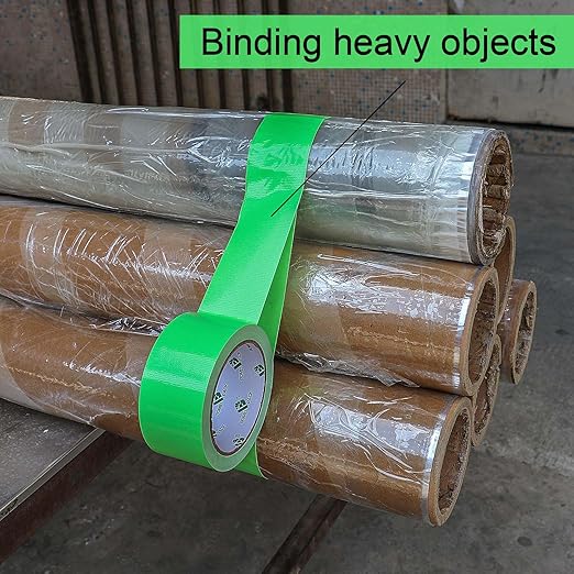 BOMEI PACK Green Duct Tape, 3Rolls Heavy Duty Strong Industrial Color Duct Tape 9mil x 1.88inch x 30yds for Packing and Repairing