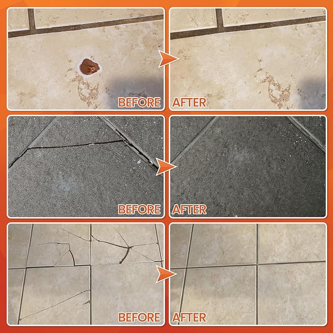 Tile Repair Kit, Ceramic Tile Repair Kit for Chips & Crack (Color Match), Porcelain Tile Chip Repair Kit with Super Strong Adhesion, Floor Tile Crack Repair Filler for Chips, Holes on Ceramic
