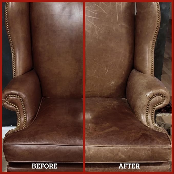 Leather Better All Natural Leather Furniture Cleaner and Conditioner, 40.2 oz - Beeswax, Tallow & Jojoba Oil/Conditions, Softens & Restores Leather Sofas, Boots, Car Seats, Saddles & Bags | Deeply conditions for 3+ months, Eco-Friendly Recyclable Tin, ...