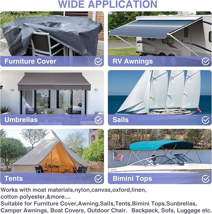 Gheeidau Canvas Repair Patch 9×11 Inch 3Pcs Waterproof Self-Adhesive Fabric Repair Patch for Tents,Boat Cover,Pop Up Canopy,Patio,Bags,Car Seats,Sofas,Furniture Cover(Coffee)