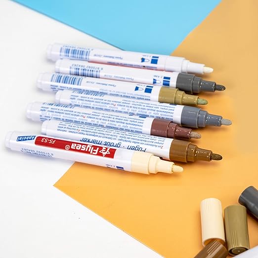 10 Piece Wall Grout Color Pen Refill - Tile Repair, Gap Grout Renew Marker for Tiles, Floor, Kitchen, Bathroom (Khaki)