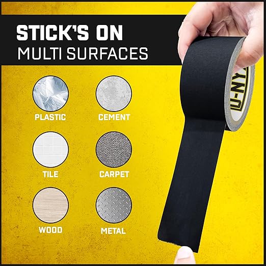D-NYX Gaffer Tape 4 Inch x 1 Pack Black Gaff Tape, Matte Finish Non-Reflective Real Professional Grade Black Gaffer Tape, Waterproof, No Residue Multipurpose Heavy Duty Gaffers Tape