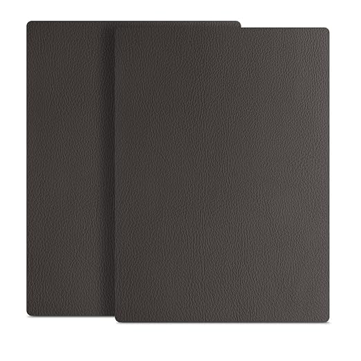 ILOFRI Leather Repair Patch 8x11 inch 2 Pcs, Durable Self Adhesive Vinyl and Leather Repair Kit for Couch, Car Seats, Boat Seat, Furniture, Upholstery, Auto Interior, Sofa, Chair -Grey Brown