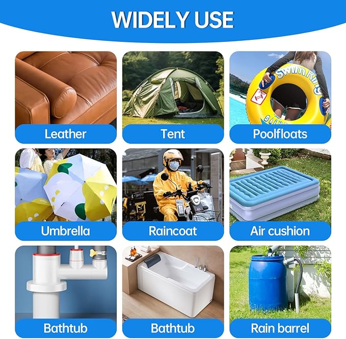 Waterproof Repair Tape,Clear Inflatable Patch Repair Kit for Tent Fabric Awning RV Roof Underbelly Tarp Sail and Boat Cover Outdoor Repair Patch
