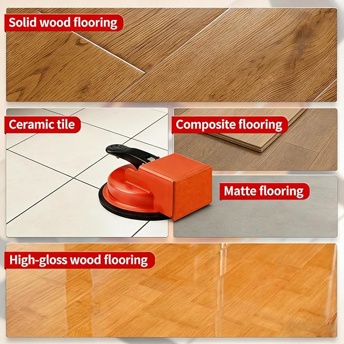 Floor Gap Fixer Tool, Heavy Duty Vacuum Suction Floor Gap Repair Kit for Hardwood, Laminate, Engineered Wood, No Scratch DIY Closing Tool
