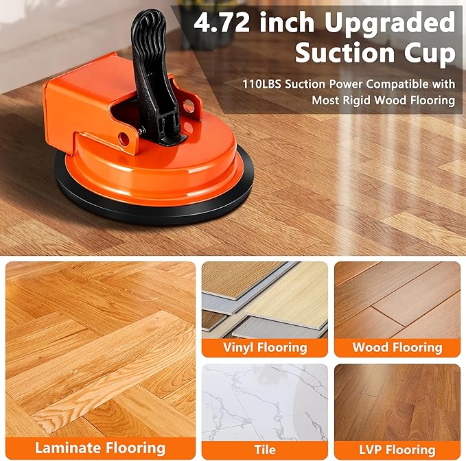 Floor Gap Fixer Tool, 2026 New Heavy Duty Floor Gap Fixer Tool with Enhanced Vacuum Suction Cup, Professional Flooring Gap Repair Tool for Laminate, Vinyl, Wood, Hardwood & Tile Flooring