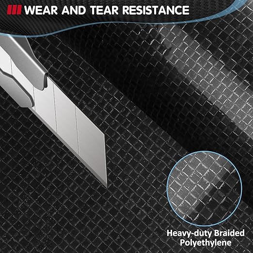 RV Underbelly Material RV Underbelly Tape, 8'' x 20' Waterproof Flex Belly Tape with Permanent Sealing Adhesive for Mobile Home, Camper Travel Trailer, Tear Repair Patch, Black