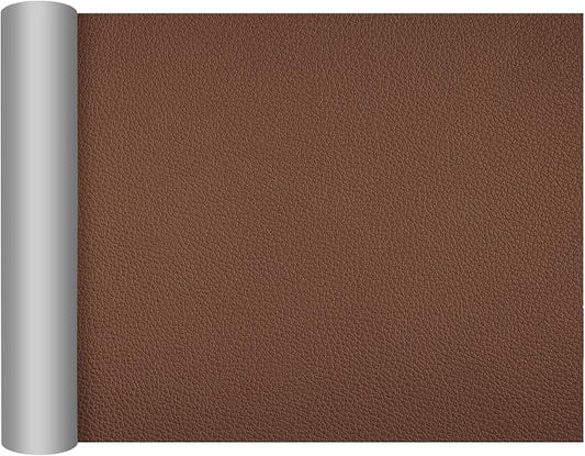 DXBULL Large Leather Repair Patch 17.3x78.7 inch Repair Tape Self-Adhesive for Furniture Sofas Car Seats Chair Couches Handbags Jackets Decorative Home Hotel Wall (Light Brown)
