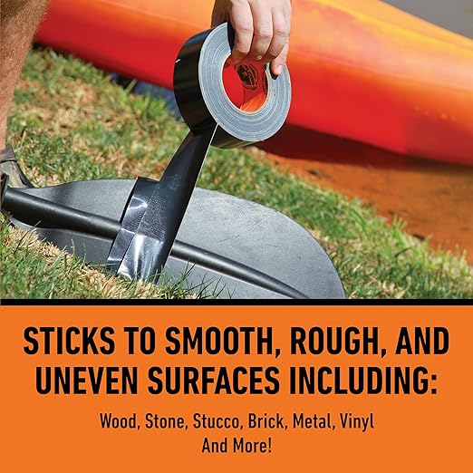 Gorilla Duct Tape,Black Tape,1.88" x 50 yd - Heavy Duty and Weather Resistant for Indoor or Outdoor,(Pack of 6)