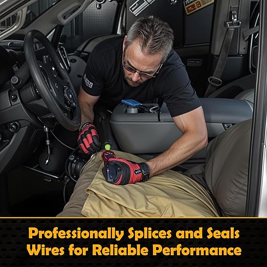Road Warrior Kit - 6 AWG Connector Molds, 120W Cordless Glue Gun, 50 Sealant Sticks, Mold Release & Wire Cleaner - Professional-Grade Automotive, Marine & Electrical Splice Sealing Kit