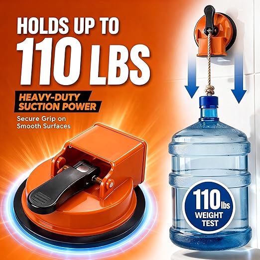 Upgraded Heavy-Duty Floor Gap Fixer Tool Kit – 110 lbs Strong Suction Cup with Adhesive Pads & Scraper, Laminate, Vinyl & Wood Flooring Repair, Plank Grabber Gap Closer