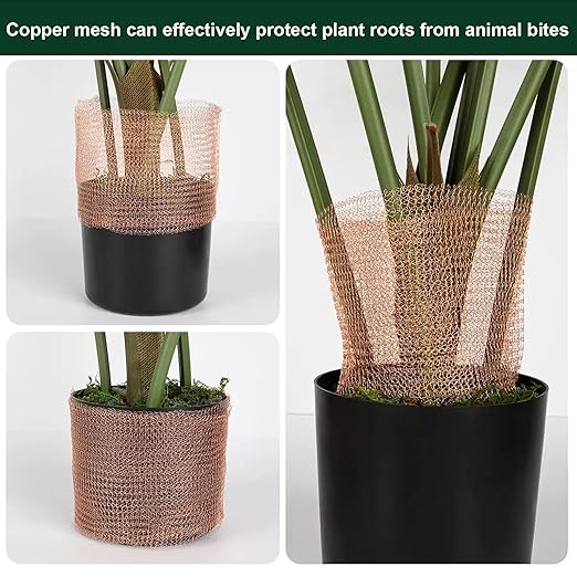 Copper Mesh Roll – 5 in x 20 ft Rodent & Pest Control Hole Filler for Gaps and Cracks – Gloves & Tools Included