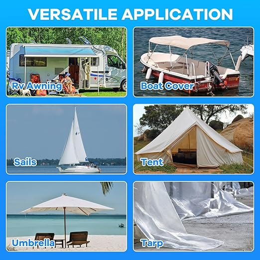YoleShy Clear Waterproof Tape 4 in X 10 Ft, Rv Awning Repair Tape Weather Resistant Camper Canvas Repair Kit for Fabric, Tarp, Tent, Rv Roof, Versatile