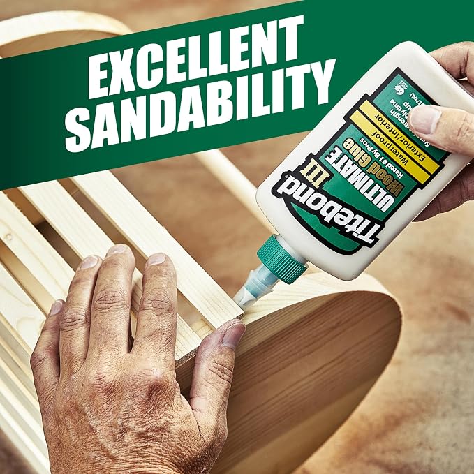 Titebond III Ultimate Wood Glue 4 Oz. (12 Pack) – Premium Professional Woodworking Adhesive, Waterproof, Strong Initial Tack, Interior/Exterior Use, Easy Water Cleanup – 1412