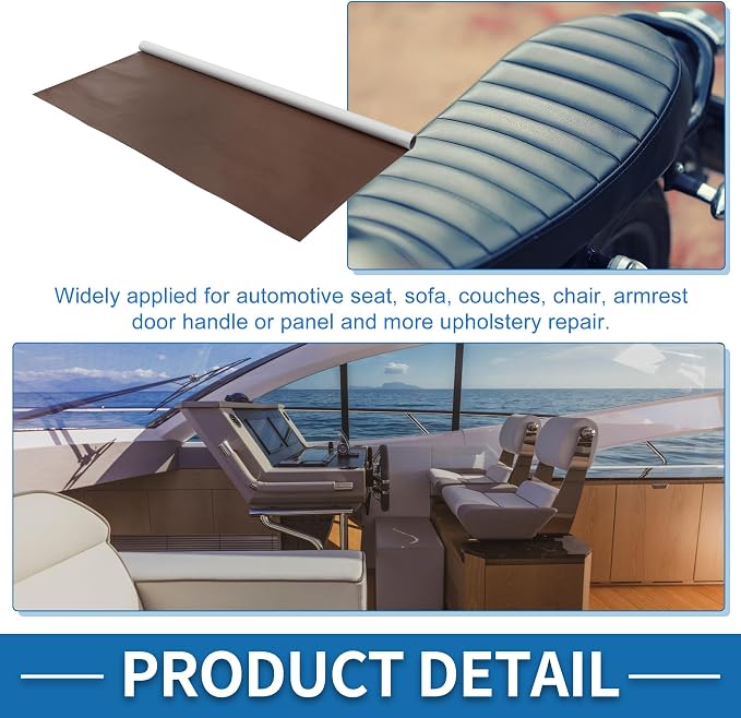 Self Adhesive Leather Repair Patch Strong Stickiness 39"x53.9" Leather Repair Tape PVC Faux Leather Light Brown 1 Pcs