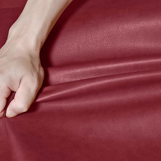 Self Adhesive Leather Repair Patch Kit, 31.4 in x 16 in Large Vinyl Leather Repair Tape for Furniture, Car Seat, Couch, Sofa, Chair Retro Red
