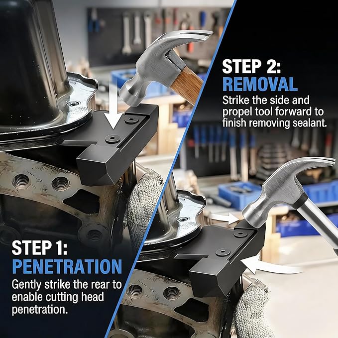 Car Transmissions Engine Oil Pan Separator Tool Gasket Remover Scraper Tool, RTV Sealant Removal Tool, Gasket Remover Scraper Gasket Separation Sealant Removal Fit for Most Vehicles