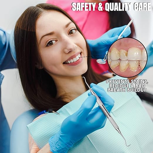 Professional Dental Tools |Tartar Scraper for Dentist, Personal Use and Pets | Plaque Remover for Teeth, Premium Oral Care Double Ended Hollow Scaler | U5/33 Japanese Stainless Steel