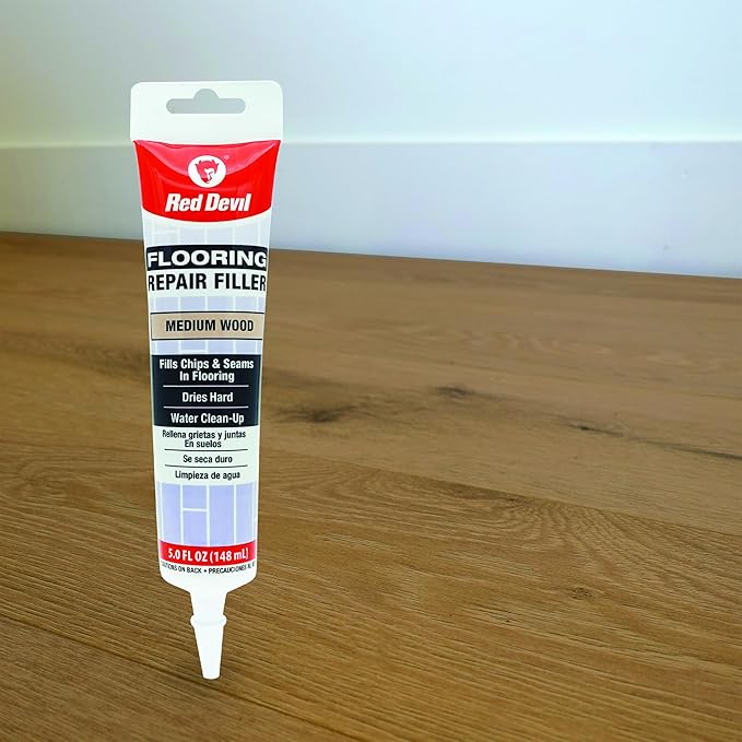 Red Devil 056025 Flooring Repair Filler, 5 oz., Medium Wood, 1 Pack