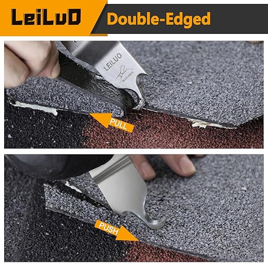 LEILUO 6 Pcs Gen-2 Oscillating Tool Hook Blade Cardboard Carpet Shingle Cutting Multi Tool Hook Knife Blade Compatible with DeWalt Makita Milwaukee and More