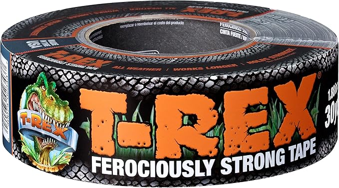 T-Rex Tape Heavy Duty Duct Tape with UV Resistant & Waterproof Backing for Ferociously Strong Repairs, 1.88" x 30 yd, Gunmetal Gray, 6 Rolls