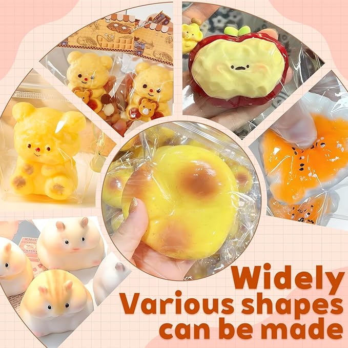 Liquid Silicone Squishy Making Kit 1:1 AB Ratio Mixed 16OZ Super Soft Silicone Rubber for Squishy Maker, Perfect DIY Stress Relief Gift Making Kit for Squishy