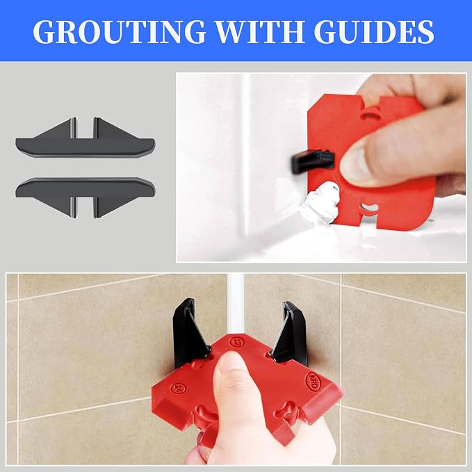 11 Pcs Caulking Tool Kit, Professional Silicone Sealant Finishing Tools Set, Multifunctional Caulk Removal & Grout Filling Tool with Storage Box, Complete Repair Tools for Bathroom Kitchen Window