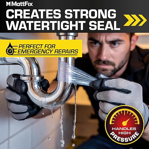 Self Fusing Silicone Tape – 1" x 10' – Waterproof Tape for Emergency Repairs – Weatherproof, Heat and Chemical-resistant – For Plumbing, Pipes and Hoses repairs, Automotive, Electrical & Outdoor Use
