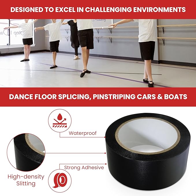 GGR Supplies T.R.U. CVT-536 Orange Vinyl Pinstriping Dance Floor Tape: 3 in. Wide x 36 yds. Several Colors