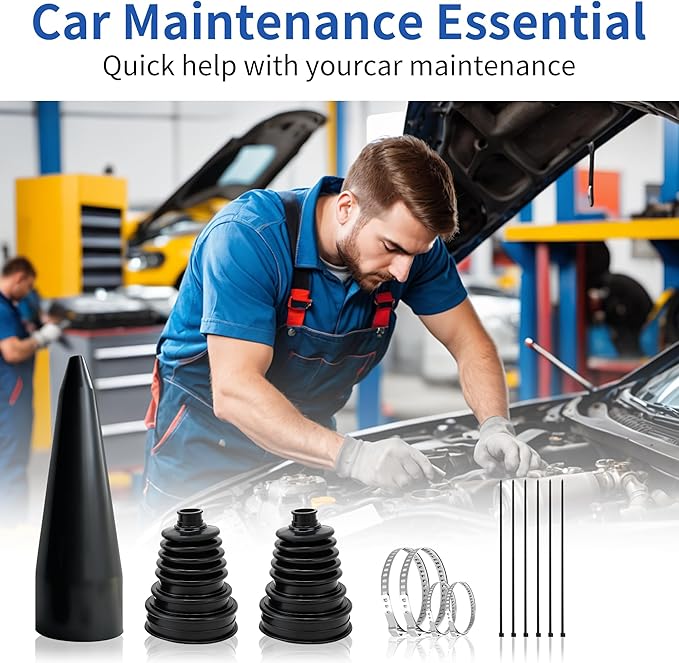 2PCS CV Axle Boot Repair Kit with Expander Tool and Clamps, Split CV Boot Repair Kit for 20-25mm Shafts to Protect Universal CV Joints, fits Select Joint for 2.41" 2.81" 3.43" Calibers
