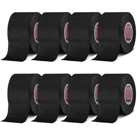 Outus Wire Harness Cloth Electrical Tape Wire Loom Harness Automotive Heat Proof Cloth Tape for Automotive Electrical Wrap Protection Insulation Cable Fixed(8 Roll,2 Inch X 49.2 ft)