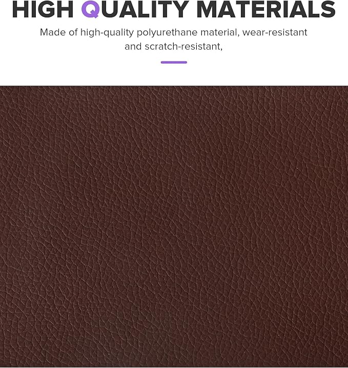 2PCS Leather Repair Patch,Car Accessories Universal PU Vinyl Self Adhesive Leather Repair Patch for Car Upholstery Seat,Ideal for Covering Tears,Scratches (Coffee)