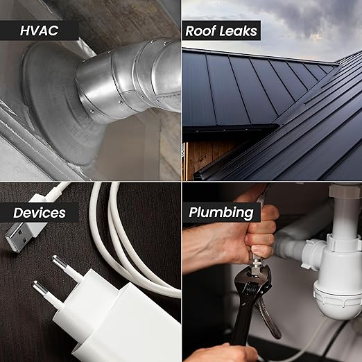 3" Inch x 164 Ft / 55 Yards Long Aluminum Foil Tape with Mesh - Strong Metal Insulation Adhesive Heavy Duty Ductwork Tape - Waterproof, High and Low Temperature HVAC, Vent Hose, Dryer Leak Repair Tape