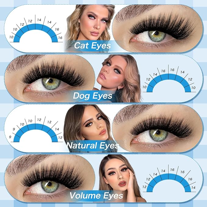 KEVKEV Lash Extension Kit 280pcs Volume Lash Clusters 100D Lash Clusters Kit 10-18mm Individual Lashes Kit With Lash Bond And Seal,Lash Tweezers Thick Lash Extension Kit DIY At Home(0.05D,100DD)