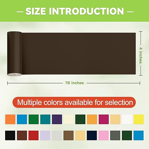 TIANLDD 4x78in Waterproof Repair Tape for Boat Covers,Tents,Tarp,RV Awning，Fabric Repair Tape(Dark Brown)