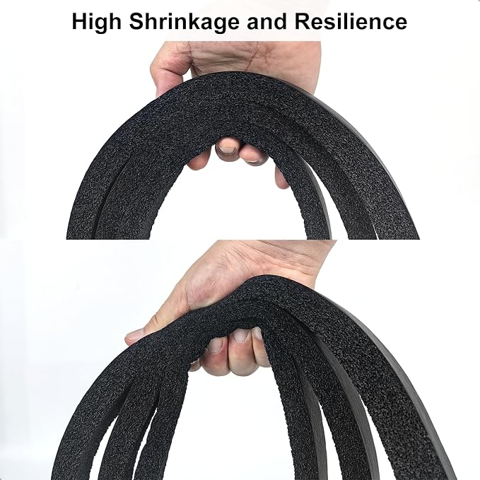 Weather Stripping Door Seal Strip, 1 in x 1 in, Non-Adhesive, High Reslilience, AC Insulation Tape, Weatherproof, Reduce Noise, Gap Filler, Foam Insulation Tape for Doors and Windows