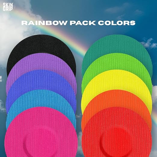 Skin Grip Adhesive Patches Compatible with Dexcom G7 & Stelo CGM – Waterproof & Sweatproof Cover for Continuous Glucose Monitor Sensor, Stays Secure for 10-15 Days – 20 Pack, Rainbow Pack