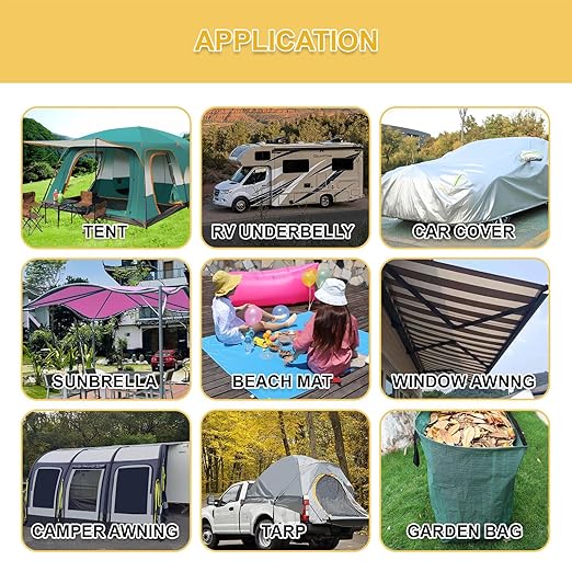 RV Awning Repair Tape Heavy Duty Waterproof Tent Repair Tape for Tarp,Parasol, Canopy, Car and Boat Covers, Underbelly Repair Patch Kit Outdoor UV proof Fabric Repair Patch Black (3 in x24.6ft)