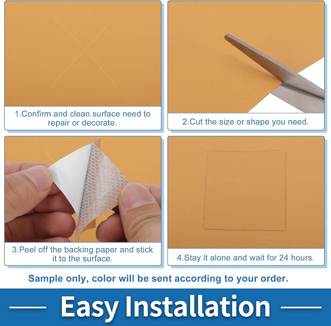 Self Adhesive Leather Repair Patch Strong Stickiness 39"x11.8" Leather Repair Tape PVC Faux Leather Khaki 1 Pcs